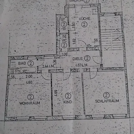 Apartmán Zentral Gelegen, Sehr Geraeumig, 3 Zimmer, 3 Betten Essen